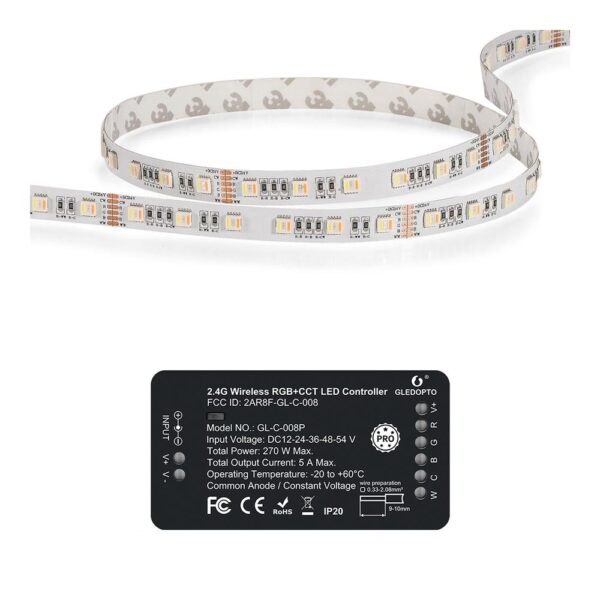 Fita LED RGBW 24V SMD5050 60 LED/m 12W/m 5m IP20